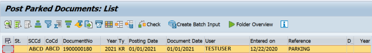 Fbv Tcode In Sap How To Post A Parked Document Sapficoblog