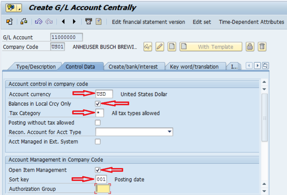 How to create a GL account in SAP FI