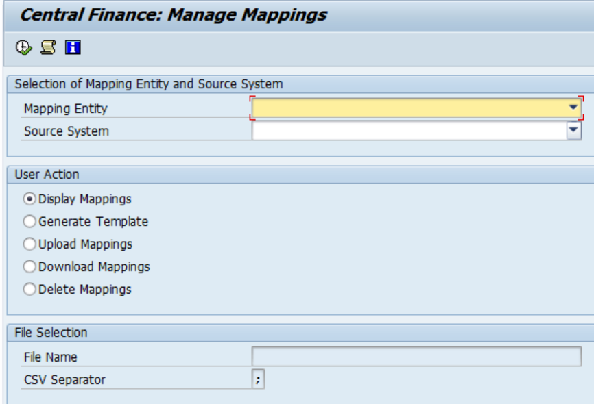Maintain Data Mapping Tool FINS_CFIN_MAP_MANAGE