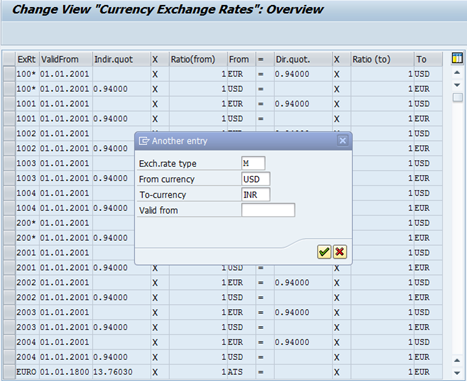 Maintain Exchange Rates