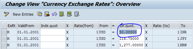 Maintain Exchange Rates