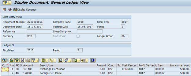 Display Financial Document