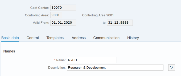 work center to cost center assignment tcode