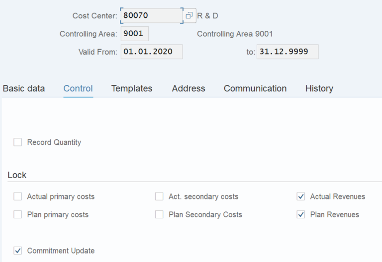 work center to cost center assignment tcode