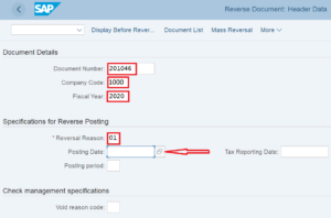FB08 Tcode in SAP: Reverse an Accounting Document - SAPFICOBLOG