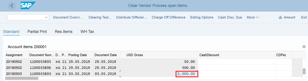 F-44 in SAP: Clear vendor open items