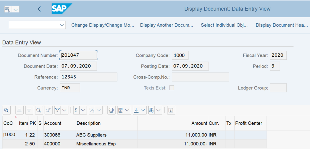 FB08 tcode in SAP: Reverse an accounting document