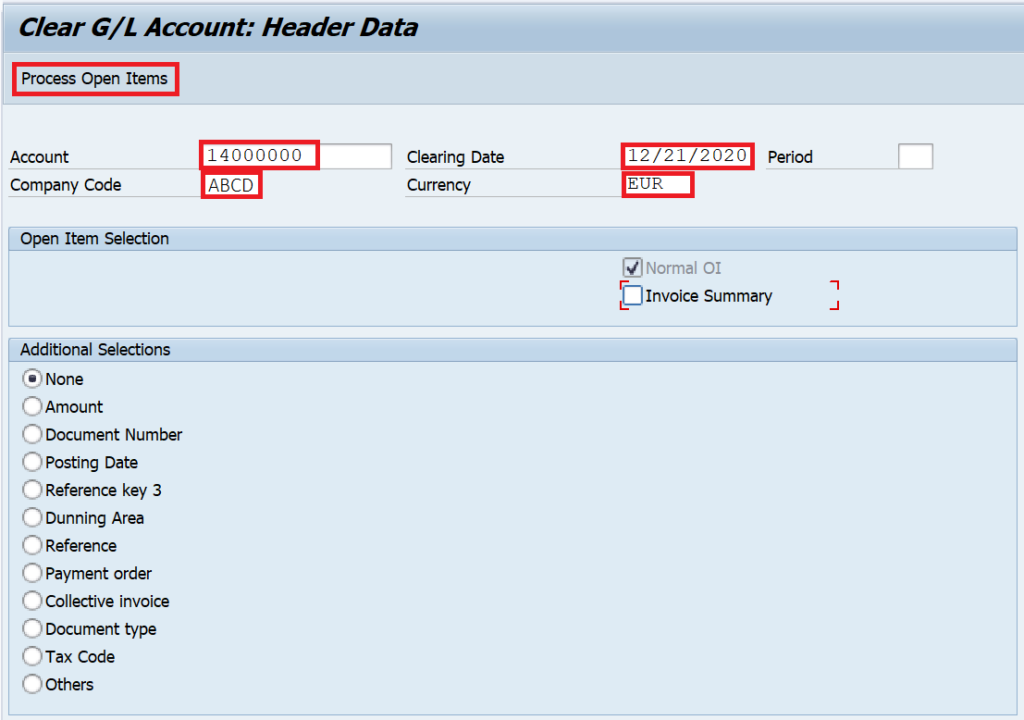 F-03 in SAP : Manual Clearing of GL account