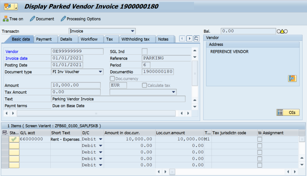 FBV3: Display a Parked Document