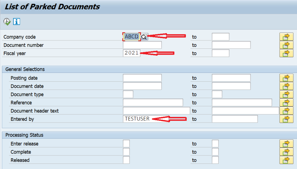 FBV0 tcode in SAP: List of Parked Documents