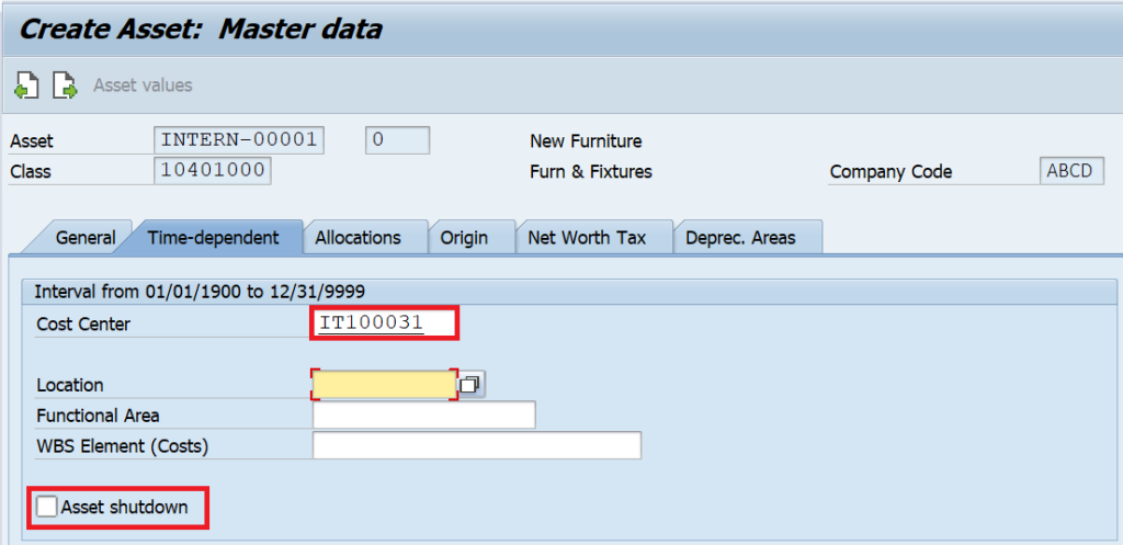 AS01 in SAP: Time Dependent Details