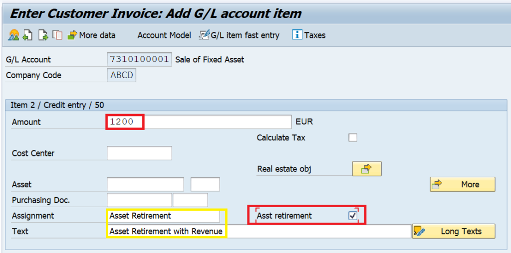 Asset Retirement from Asset Sale to a Customer