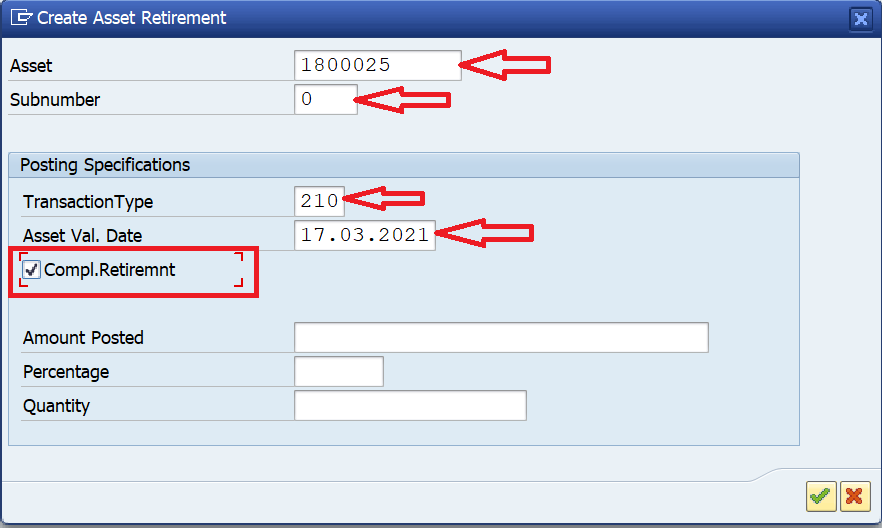 Asset Retirement from Asset Sale to a Customer