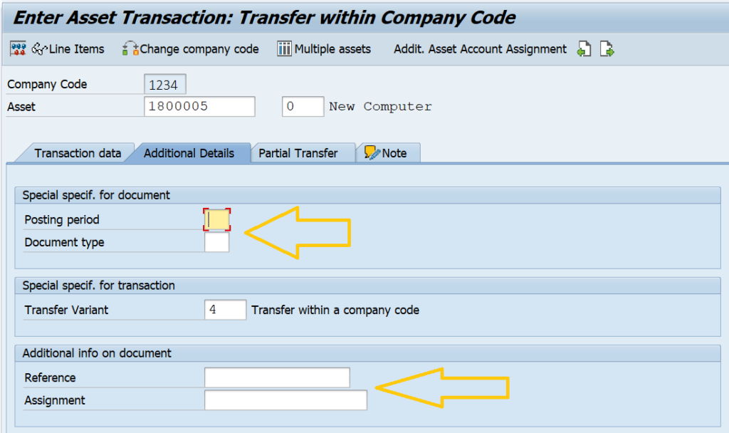 ABUMN: Intra-Company Asset Transfer in SAP