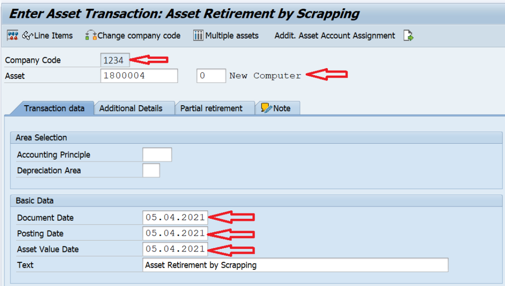 ABAVN in SAP: Asset Retirement by Scrapping