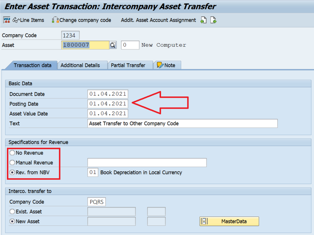 ABT1N Inter-Company Asset Transfer in SAP