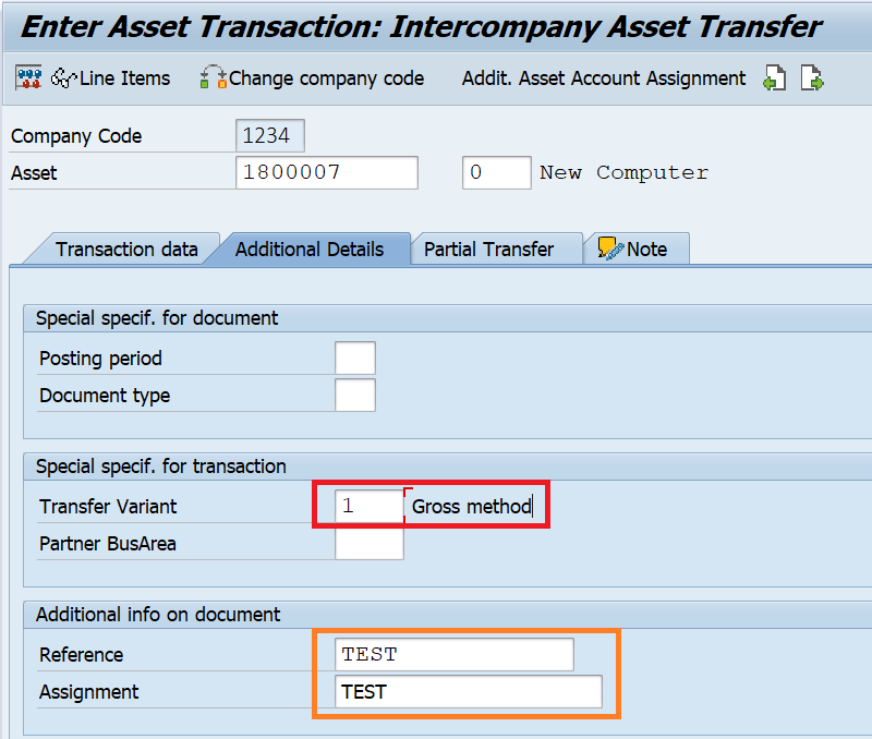 ABT1N Inter-Company Asset Transfer in SAP