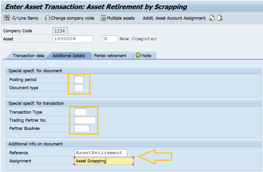 ABAVN in SAP: Asset Retirement by Scrapping