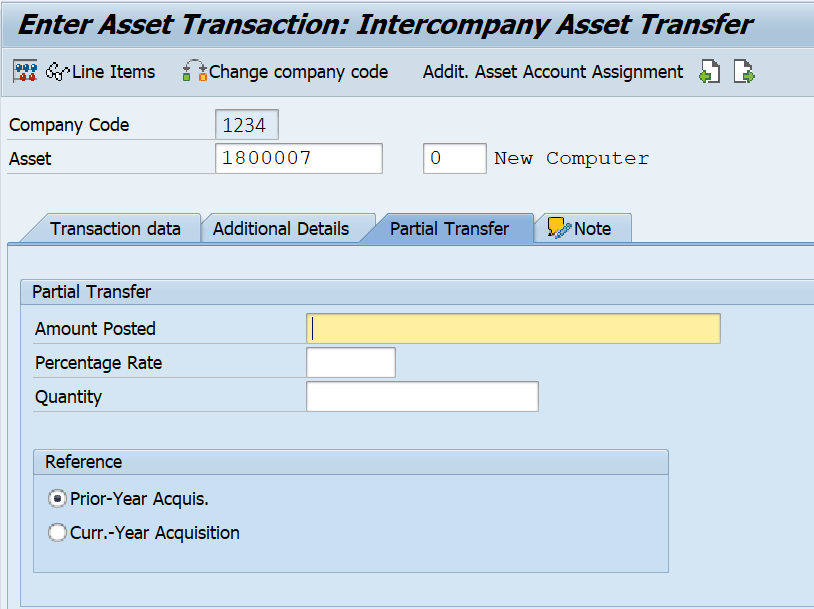 ABT1N Inter-Company Asset Transfer in SAP