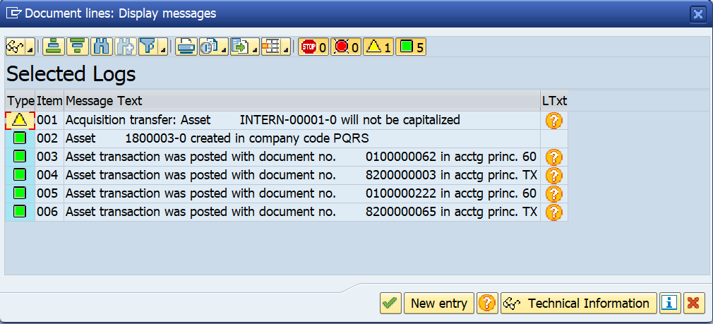 Asset Transfer Document Posted