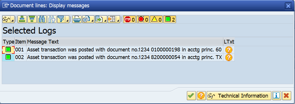 Asset Retirement Document Posted