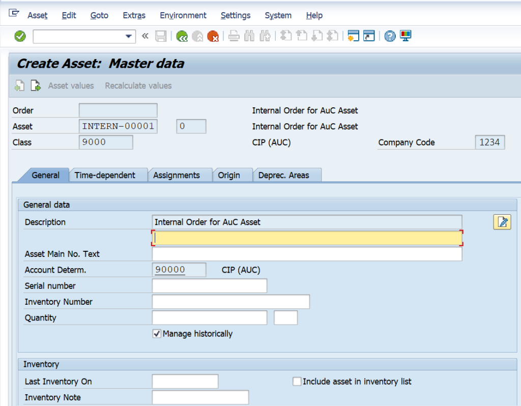 Maintain the AuC Master Data