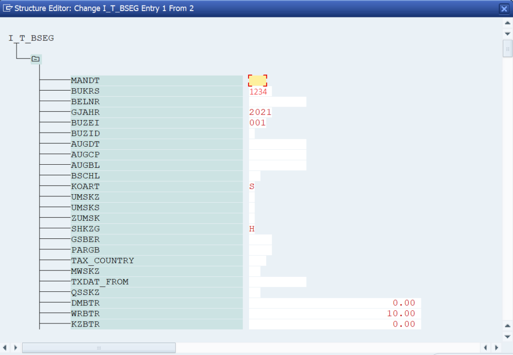 Fill the BSEG Table in BAPI to show accounting entry simulation
