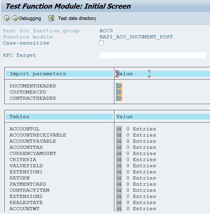 BAPI to post accounting document in SAP